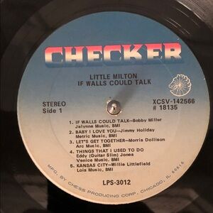 Little Milton Vinyl Album 'If Walls Could Talk' 1970